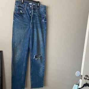 Old Navy Women's Ulyra High Rise no zipper Blue Jeans